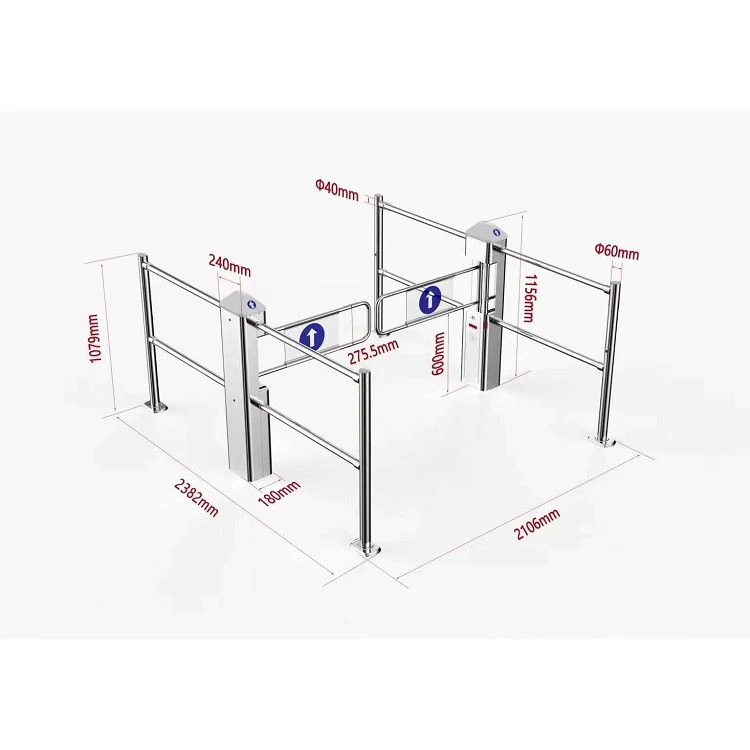 Stainless Steel Swing Gate for Supermarket